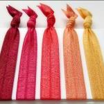 Hair Ties - Sunset Fade Collection - Set Of 5 -..
