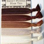 Elastic Hair Ties - Chocolate Fade Collection -..