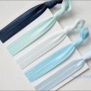Elastic Hair Tie Winter Collection Set of 5 Doubles as Bracelet
