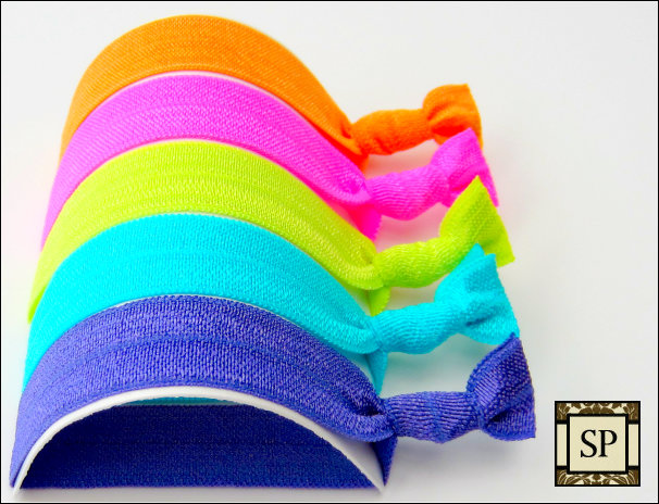 Hair Ties - The Neon Collection - Set Of 5 - Elastic Hair Ties - Mane Accessory