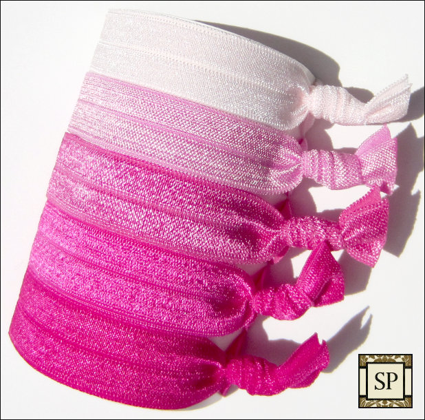 Hair Ties - Cotton Candy Collection - Set Of 5 - Elastic Hair Ties ...