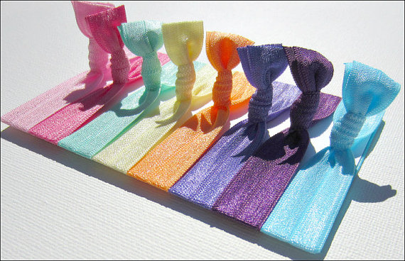 Hair Ties - Set Of 8 - Candy Shoppe Collection - Elastic Hair Ties - Sweet Petites